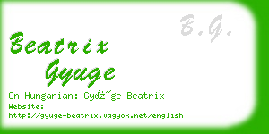 beatrix gyuge business card